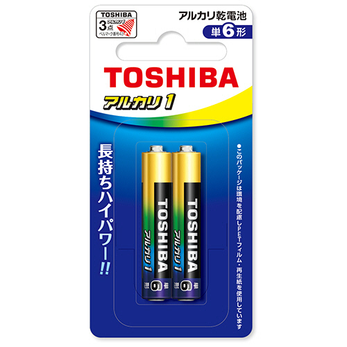 東芝　アルカリ乾電池　アルカリ１　単６形　ＬＲ８Ｄ４２５ＡＮ　２ＢＰ　１パック（２本）
