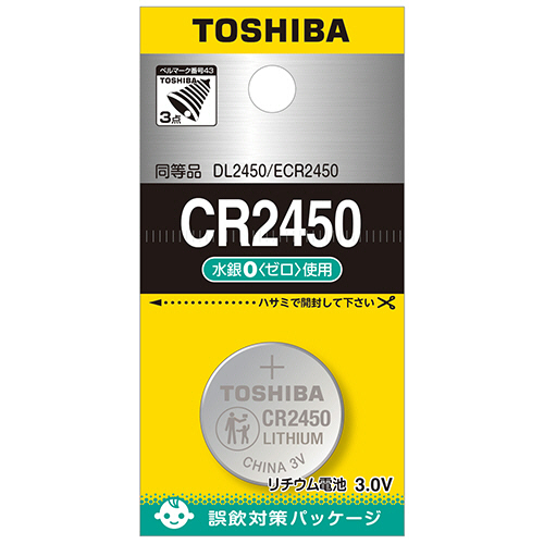東芝　コイン形リチウム電池　ＣＲ２４５０ＥＣ　１個