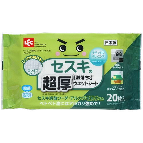 レック 激落ちくん セスキの超厚ウエットシート C00275 1パック(20枚)
