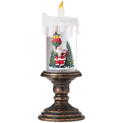 函館クリスマスファクトリー バブルLEDライト キャンドル サンタ 25cm 1個