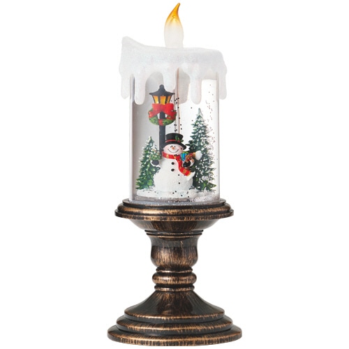 函館クリスマスファクトリー バブルLEDライト キャンドル スノーマン 25cm 1個