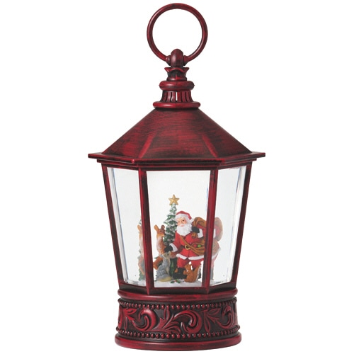 函館クリスマスファクトリー バブルLEDライト 六角サンタ 25.5cm 1個