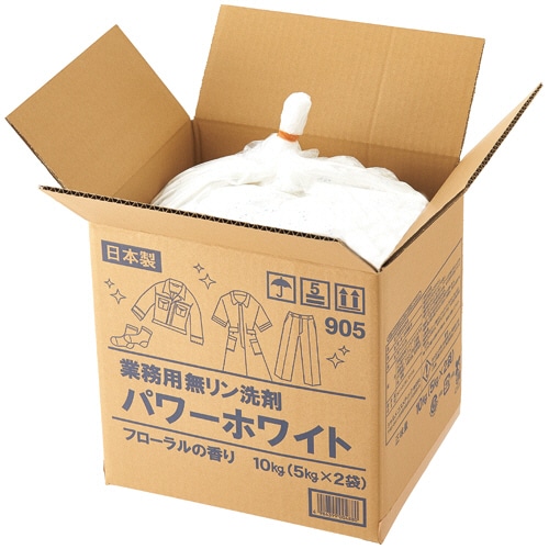 シャルメコスメティック 業務用無リン洗剤 パワーホワイト 10kg(5kg×2袋) 1箱