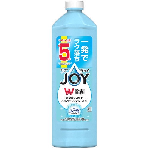 P&G ジョイ W除菌 コンパクト W消臭 フレッシュクリーン つめかえ用 特大 670mL 1本