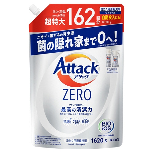 花王 アタックZERO つめかえ用 超特大 1620g 1個
