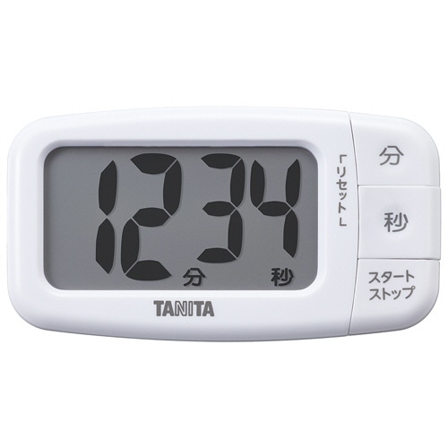 タニタ 抗菌でか見えタイマー ココナッツホワイト TD-430-WH 1個