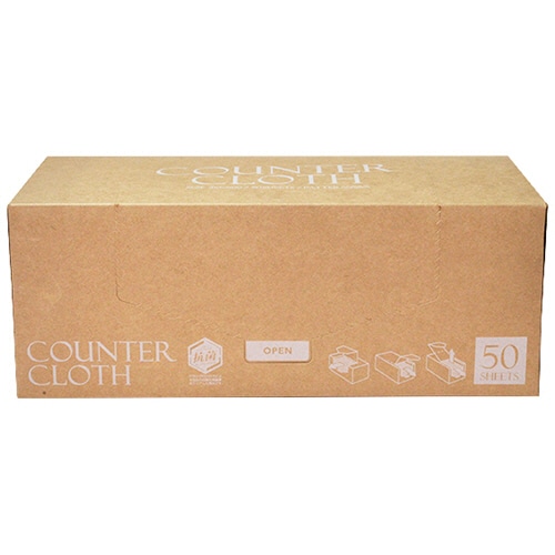 ストリックスデザイン 抗菌カウンタークロス厚手 BOXタイプ グレー SA-164 1箱(50枚)