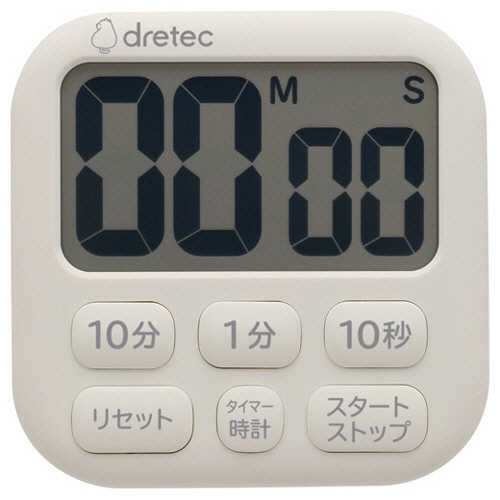 ドリテック 時計付き抗菌タイマー ポポラ6 アイボリー T-621IV 1個