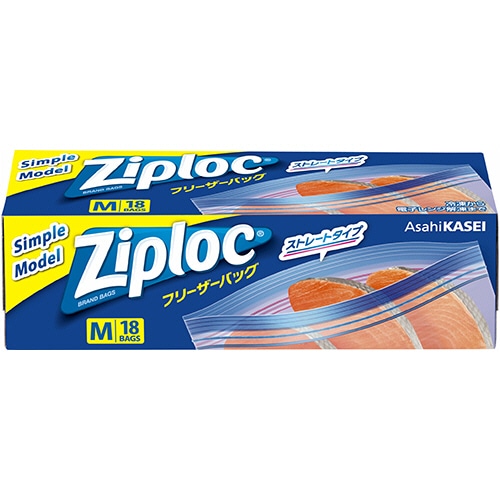 旭化成ホームプロダクツ ジップロック フリーザーバッグ シンプルモデル M 1箱(18枚)