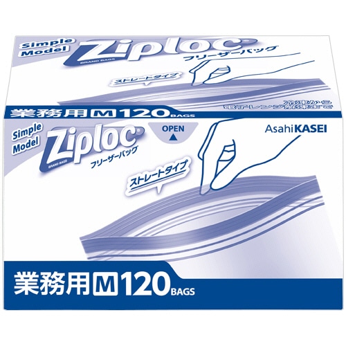 旭化成ホームプロダクツ 業務用ジップロック フリーザーバッグ お徳用 M 1箱(120枚)