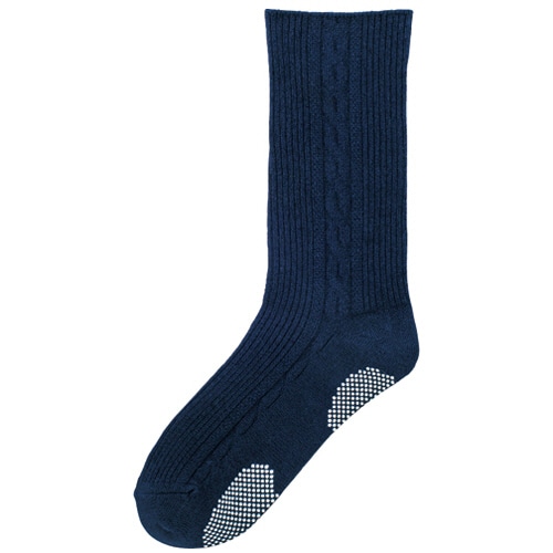 ケアファッション ゴムなしスベリ止め付ソックス(紳士) ネイビー 038325-11 1足
