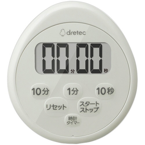 ドリテック 時計付防水タイマー ライトグレー T-611LG 1個