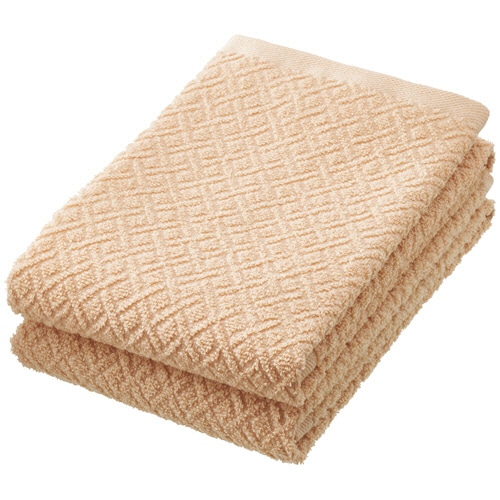 林 ホテルタイプフェイスタオル(バラエティカラー) ベージュ FL604928 1パック(2枚)