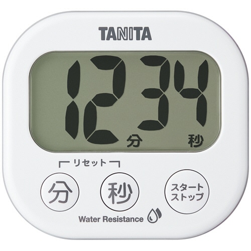 タニタ 洗えるでか見えタイマー ホワイト TD-426-WH 1個