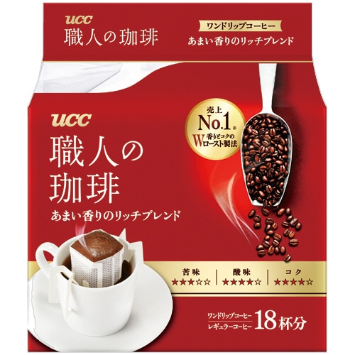 UCC 職人の珈琲 ドリップコーヒー あまい香りのリッチブレンド 7g 1パック(18袋)