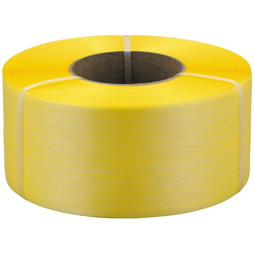 TANOSEE PPバンド 自動梱包機用 15mm×3000m 黄 1巻