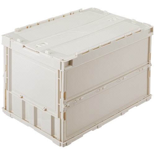 エコン カラーオリコン フタ付き 50L ホワイトグレー 560320WHTSU 1台