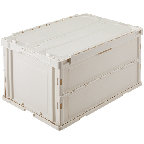 エコン カラーオリコン フタ付き 75L ホワイトグレー 560310WHTSU 1台