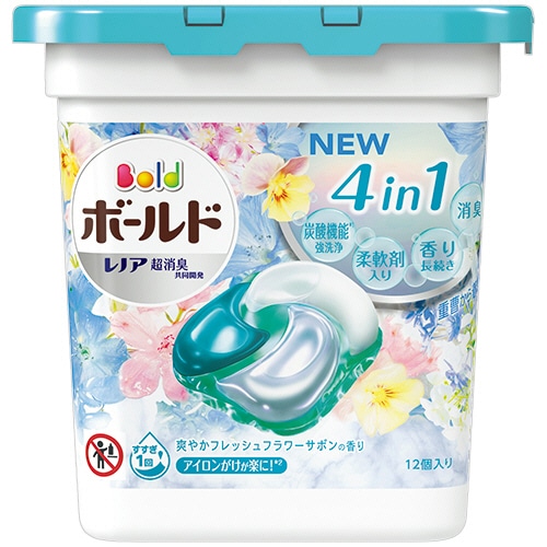 P&G ボールド ジェルボール 4D 爽やかフレッシュフラワーサボンの香り 本体 1パック(12個)