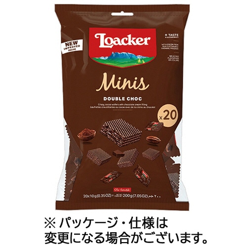 ロアカー ミニーズ ダブルチョコ 200g(10g×20パック) 1袋