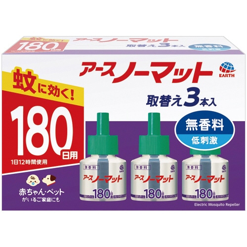 アース製薬 アースノーマット 取替えボトル 180日用 無香料 1パック(3本)