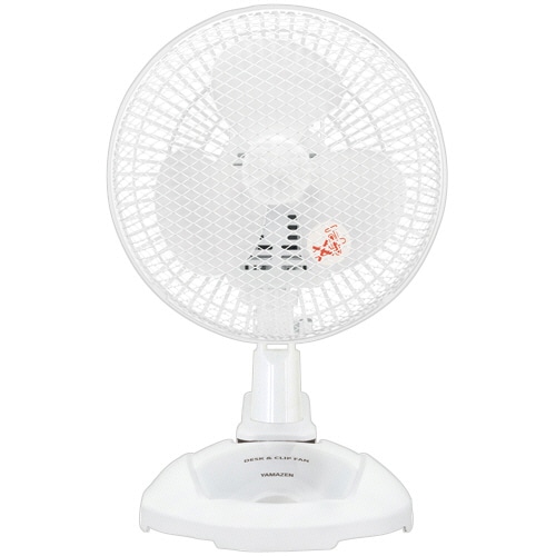 YAMAZEN 18cm卓上&クリップ扇風機 ホワイト YDS-CA187(W) 1台