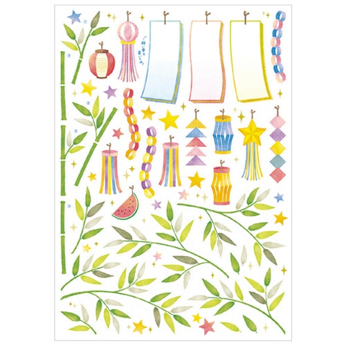 ササガワ　ウォールステッカー　おうち七夕　２４－５０００　１枚