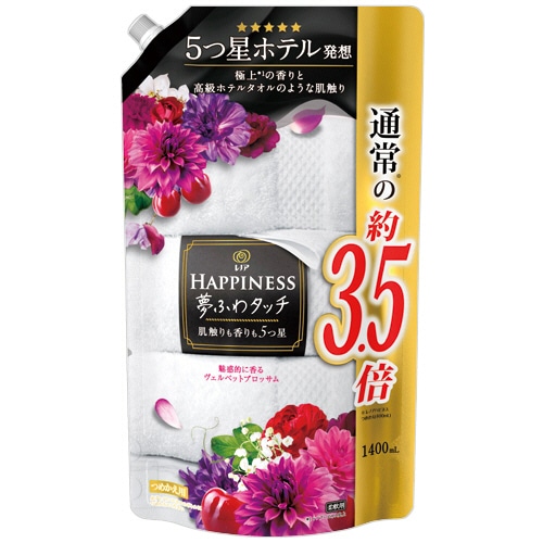 P&G レノアハピネス 夢ふわタッチ 魅惑的に香るヴェルベットブロッサム 詰替用 超特大サイズ 1400ml 1パック