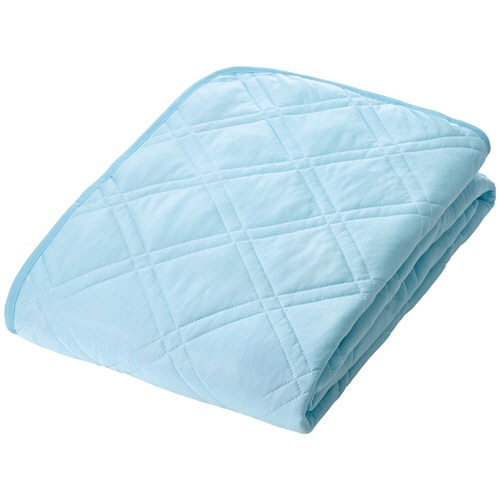 iiもの本舗 接触冷感 敷パッド シングル 約100×200cm サックス 1枚