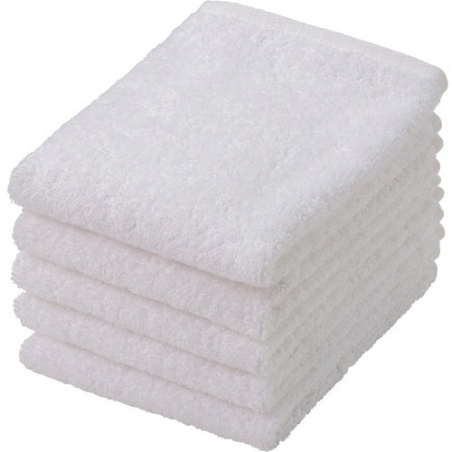 厚手ハンドタオル ホワイト 1パック(5枚)