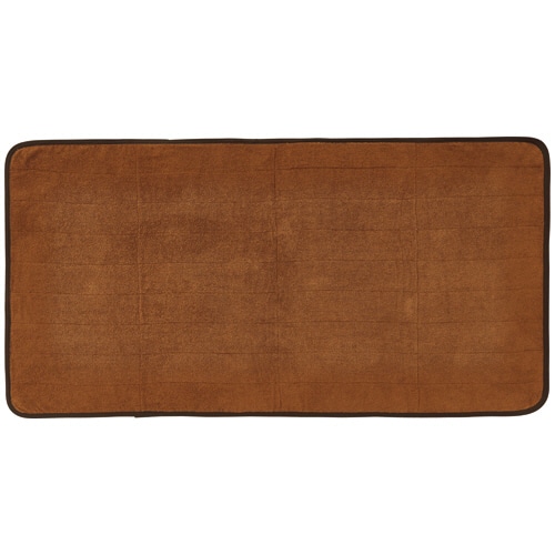 伊澤タオル スレン染めロングバスマット 約70×140cm ダークブラウン 1枚
