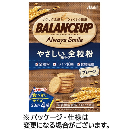 アサヒグループ食品 バランスアップ 全粒粉 プレーン 92g(23g×4袋) 1パック