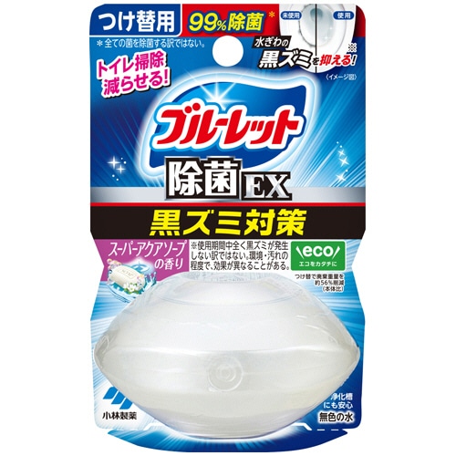 小林製薬 液体ブルーレットおくだけ 除菌EX スーパーアクアソープ 付替用 67mL 1個