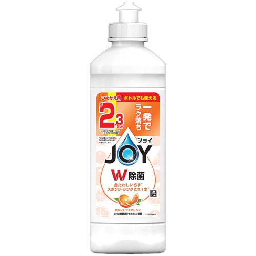 P&G ジョイ W除菌 コンパクト キャップ付 贅沢シトラスオレンジの香り つめかえ用 300mL 1本