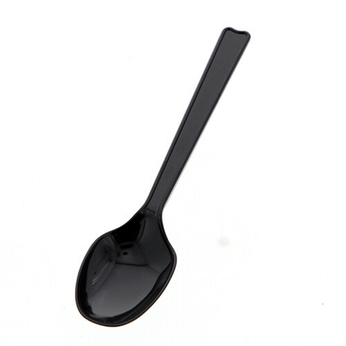 シモジマ HEIKO プラスチックスプーン 16cm 黒 単袋 #004513023 1パック(100本)