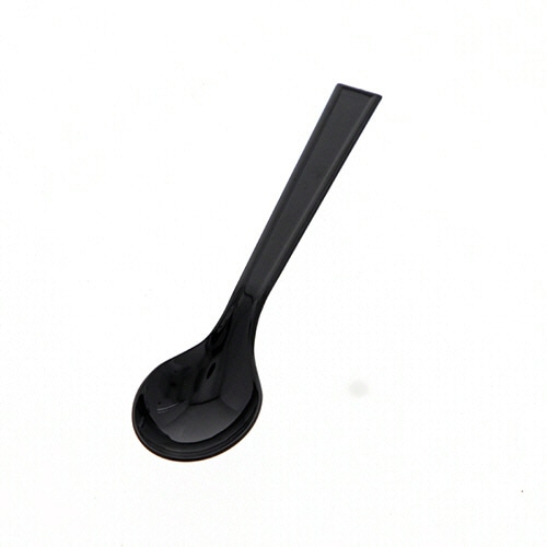 シモジマ HEIKO プラスチックスプーン 12.3cm 黒 単袋 #004513026 1パック(100本)