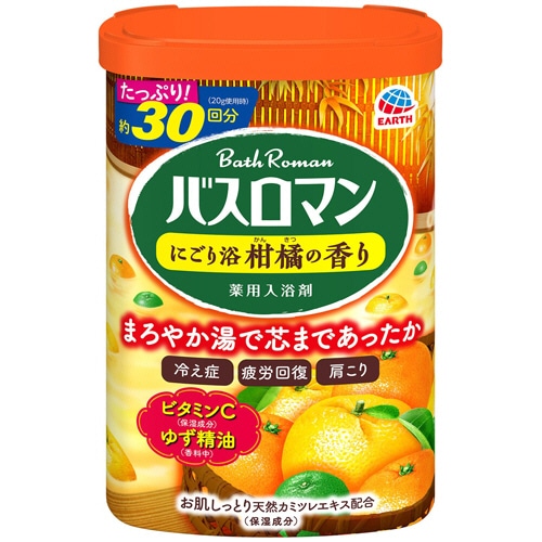 アース製薬 バスロマン にごり浴 柑橘の香り 600g 1本