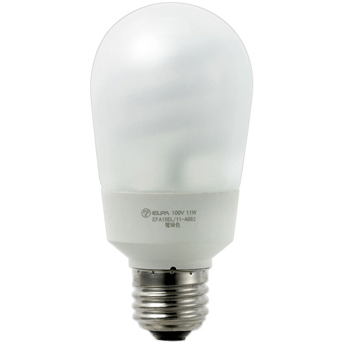 ELPA 電球形蛍光灯 60W形 3波長形 電球色 EFA15EL/11-A062H 1個