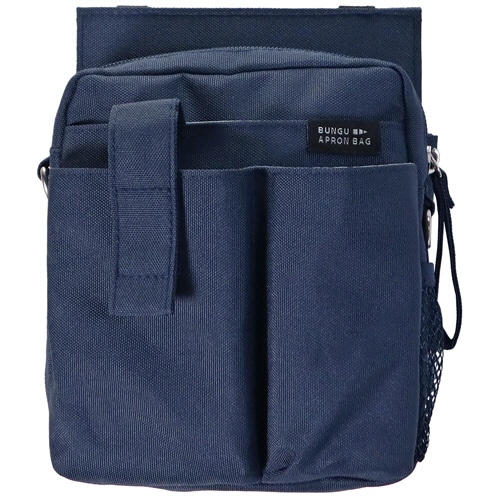 クツワ 文具エプロンバッグ ホルダー ネイビー BE022NB 1個