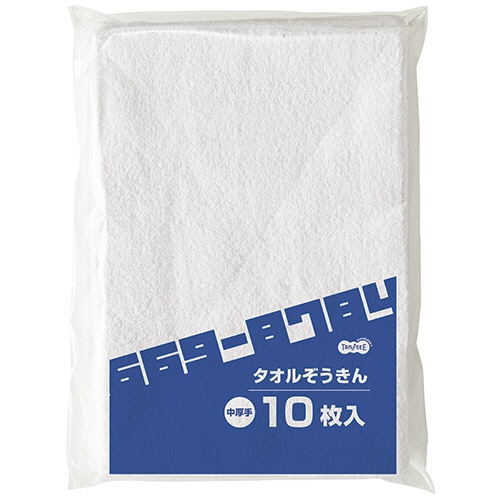 TANOSEE タオルぞうきん 中厚手 1パック(10枚)