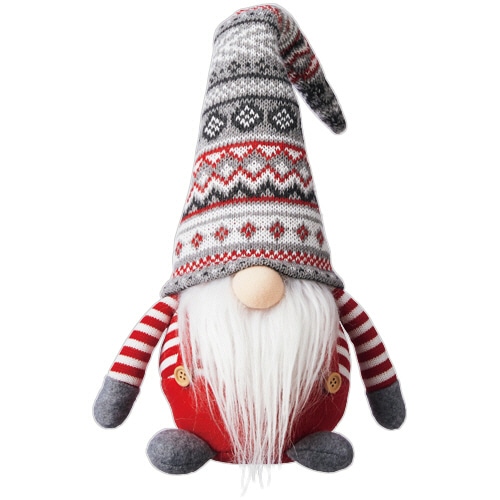 函館クリスマスファクトリー ノルディックサンタM グレー&レッド 1個