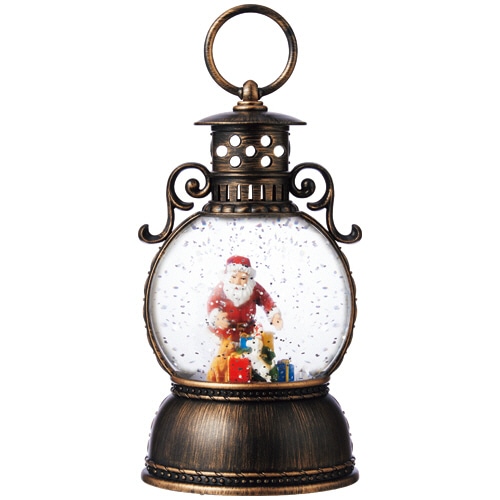 函館クリスマスファクトリー バブルLEDライト ランタン型サンタ 23.5cm 25864 1個
