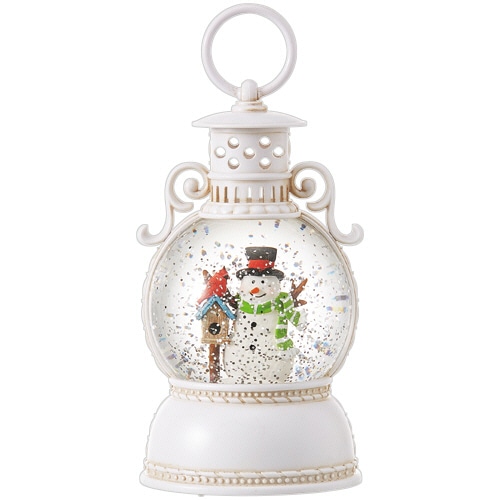 函館クリスマスファクトリー バブルLEDライト ランタン型スノーマン 23.5cm 25865 1個