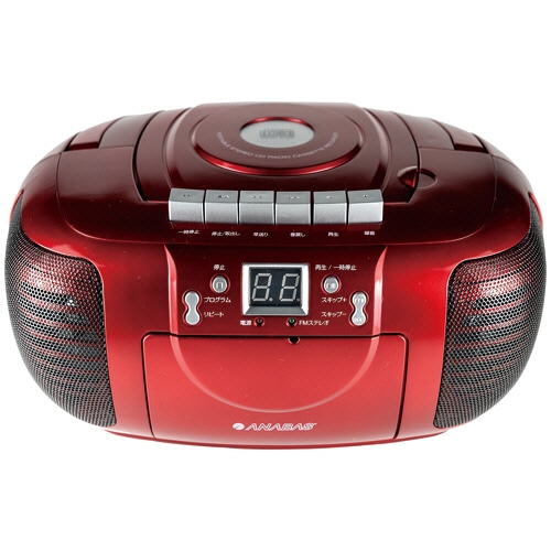 太知ホールディングス ANABAS CDラジオカセットレコーダー レッド CD-CB5R 1台