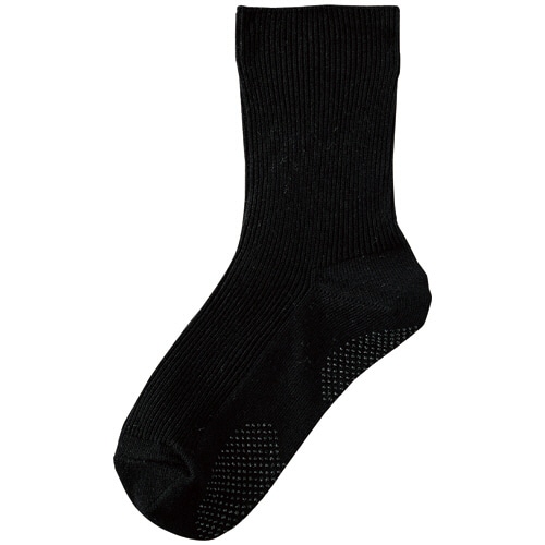 ケアファッション　足首ゆったりスベリ止め付ソックス　婦人用　ブラック　２２－２４ｃｍ　８０００６４－０１　１足