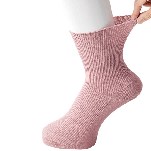 ケアファッション　足首ゆったりスベリ止め付ソックス　婦人用　ピンク　２２－２４ｃｍ　８０００６４－３１　１足
