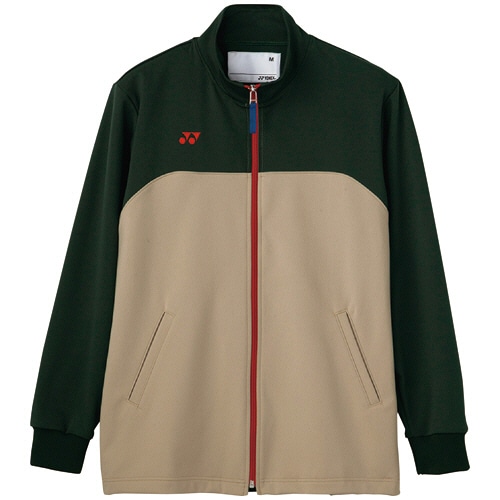 トンボ　ヨネックス×キラク　ケアワークジャケット（男女兼用）　モクロディ　カーキ×ベージュ　Ｌサイズ　ＣＹ１０６－４７－Ｌ　１着