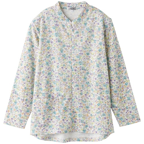 ケアファッション ロングファスナーTシャツ グリーン S 820597-14 1着