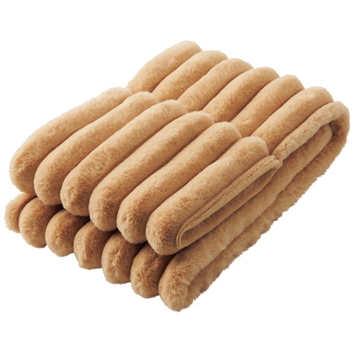 大津コーポレーション ラビットファー ネックウォーマー ベージュ NM67239-3 1枚