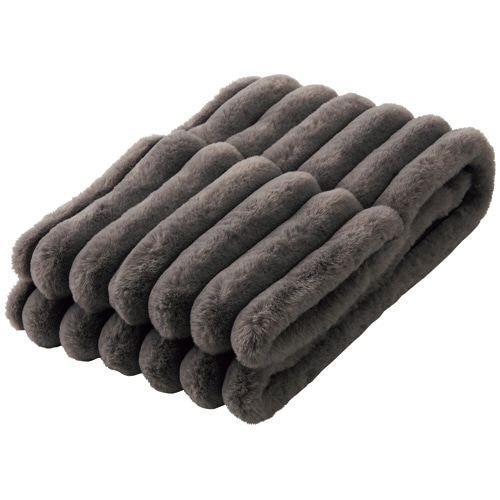 大津コーポレーション ラビットファー ネックウォーマー グレー NM67239-20 1枚